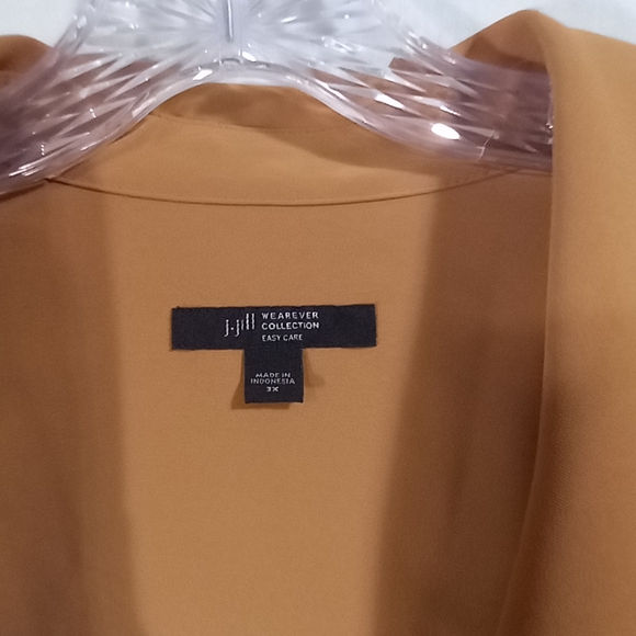 J.Jill Wearever Camel Tan Lightweight Easy Care Jacket Size 3X - Picture 3 of 5